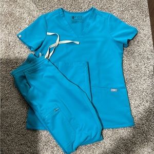 Figs teal scrubs-XS